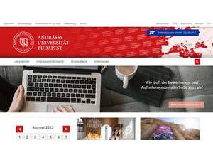 Andrássy University Budapest's Website Screenshot