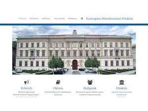 Esztergom Theological College's Website Screenshot
