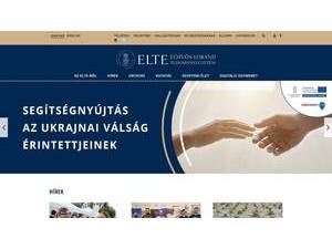 Eötvös Loránd Tudományegyetem's Website Screenshot