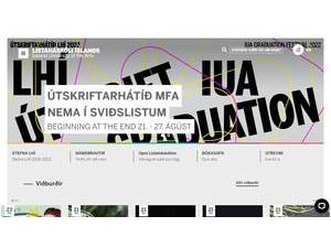 Iceland University of the Arts's Website Screenshot