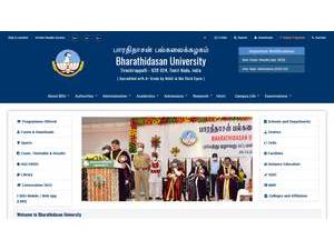 Bharathidasan University's Website Screenshot