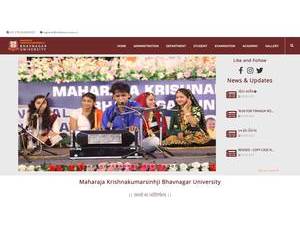 Maharaja Krishnakumarsinhji Bhavnagar University's Website Screenshot