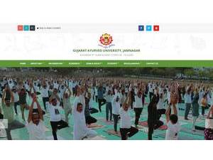 Gujarat Ayurved University's Website Screenshot