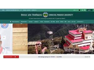 Himachal Pradesh University's Website Screenshot