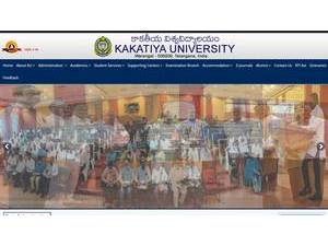 Kakatiya University's Website Screenshot