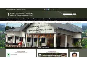 Kerala Agricultural University's Website Screenshot