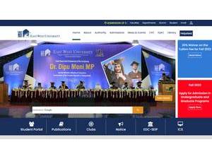 East West University's Website Screenshot