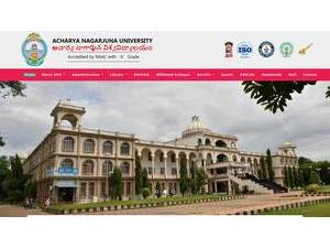 Acharya Nagarjuna University's Website Screenshot