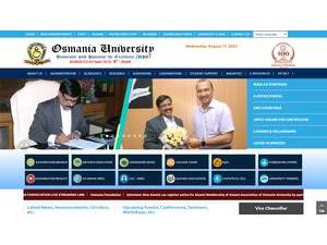 Osmania University's Website Screenshot