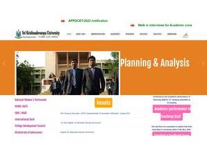 Sri Krishnadevaraya University's Website Screenshot