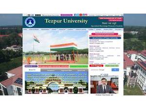 Tezpur University's Website Screenshot