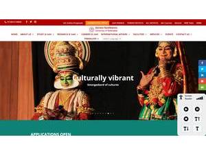 University of Hyderabad's Website Screenshot