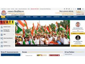 लखनऊ विश्वविद्यालय's Website Screenshot