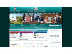 Savitribai Phule Pune University's Website Screenshot