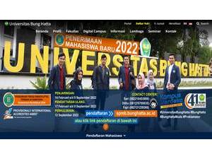 Universitas Bung Hatta's Website Screenshot