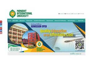 Manarat International University's Website Screenshot