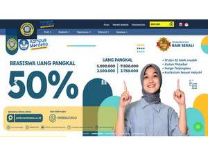 Narotama University's Website Screenshot