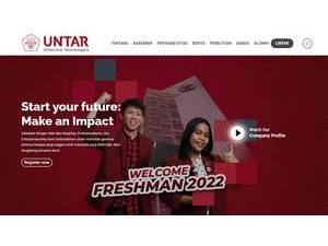 Tarumanagara University's Website Screenshot