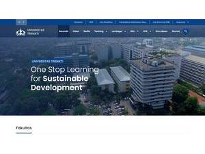 Trisakti University's Website Screenshot