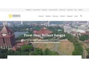 Universitas Indonesia's Website Screenshot