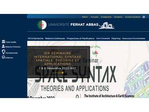 Ferhat Abbas Sétif University 1's Website Screenshot