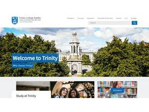 Trinity College Dublin, University of Dublin's Website Screenshot