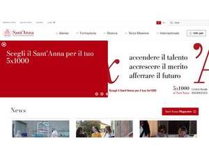 Scuola Superiore di Studi Universitari e Perfezionamento Sant'Anna's Website Screenshot