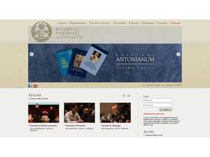 Pontifical University Antonianum's Website Screenshot