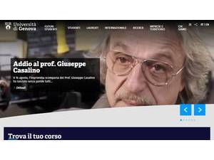 University of Genoa's Website Screenshot