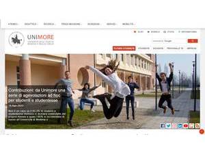 University of Modena and Reggio Emilia's Website Screenshot
