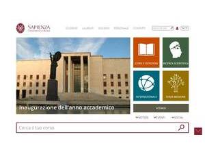 Sapienza Università di Roma's Website Screenshot