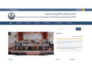 Université des Sciences et de la Technologie d'Oran Mohamed Boudiaf's Website Screenshot
