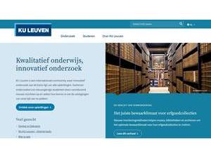 Katholieke Universiteit Leuven's Website Screenshot