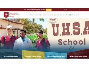 University of Health Sciences Antigua's Website Screenshot