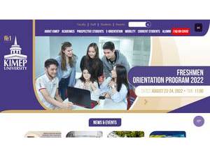 KIMEP University's Website Screenshot