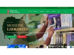 Egerton University's Website Screenshot