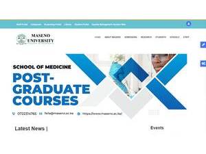 Maseno University's Website Screenshot