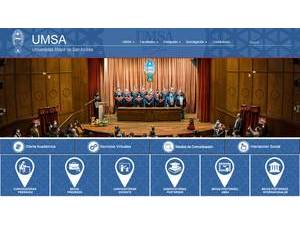 Universidad Mayor de San Andrés's Website Screenshot
