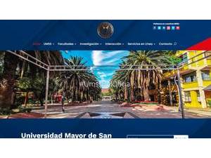 Higher University of San Simón's Website Screenshot