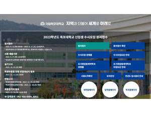 Mokpo National University's Website Screenshot