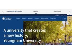 Yeungnam University's Website Screenshot
