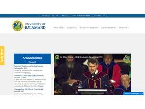 University of Balamand's Website Screenshot