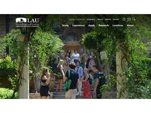 Lebanese American University's Website Screenshot