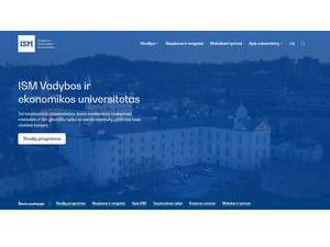 ISM Vadybos ir ekonomikos universitetas's Website Screenshot