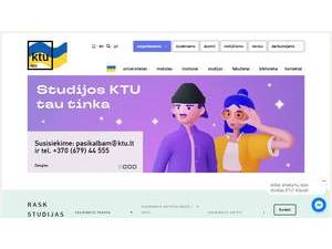 Kauno technologijos universitetas's Website Screenshot