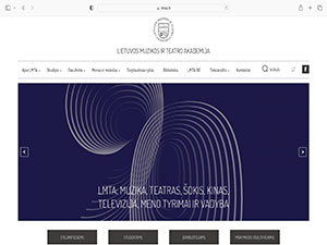 Lietuvos muzikos ir teatro akademija's Website Screenshot