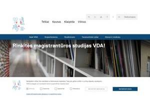 Vilniaus Dailes Akademija's Website Screenshot