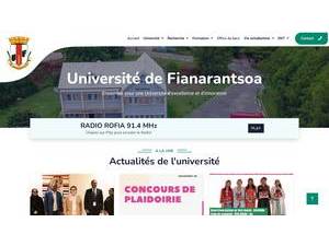 University of Fianarantsoa's Website Screenshot