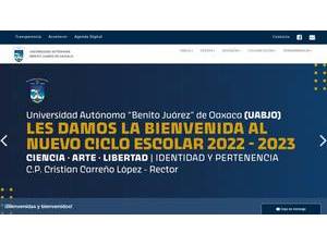 Benito Juárez Autonomous University of Oaxaca's Website Screenshot