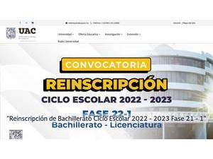 Universidad Autónoma de Campeche's Website Screenshot